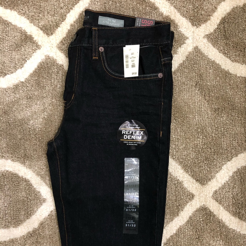 Aéropostale Guys 31/32 Slim Straight Black Jeans